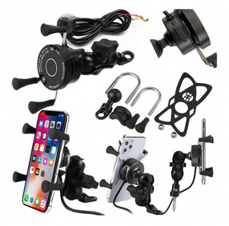 Suport telefon moto FreedConn MC7W cu incarcare wireless [1]