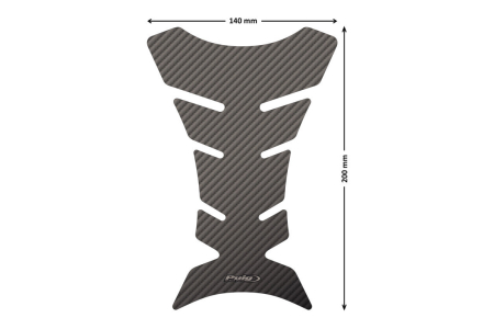 Tank pad PUIG PERFORMANCE 4051C carbon look [1]