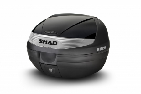 Piese moto - Top case cu capac colorat SHAD SH29 Black metal