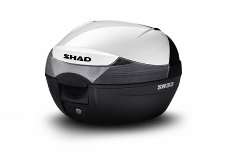 Piese moto - Top case cu capac colorat SHAD SH33 Alb