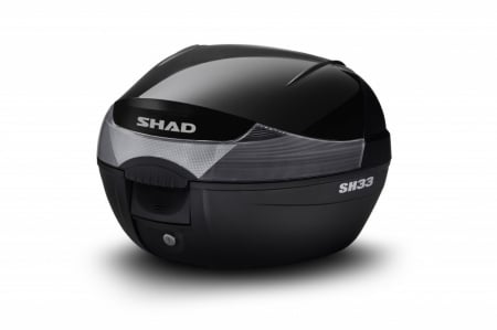 Piese moto - Top case cu capac colorat SHAD SH33 Black metal
