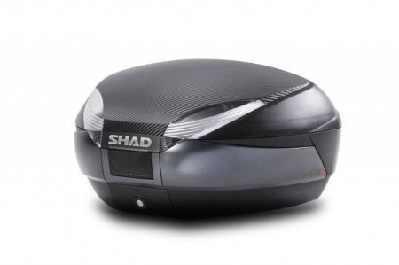 Piese moto - Top case cu capac colorat SHAD SH48 Carbon with PREMIUM SMART lock