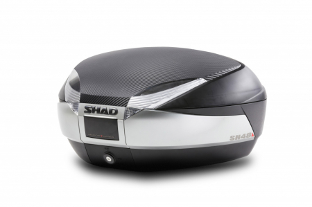 Piese moto - Top case cu capac colorat SHAD SH48 Carbon with PREMIUM SMART lock