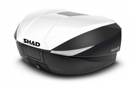 Piese moto - Top case cu capac colorat SHAD SH58X Alb with PREMIUM lock