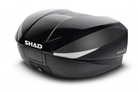Piese moto - Top case cu capac colorat SHAD SH58X Black metal with PREMIUM lock