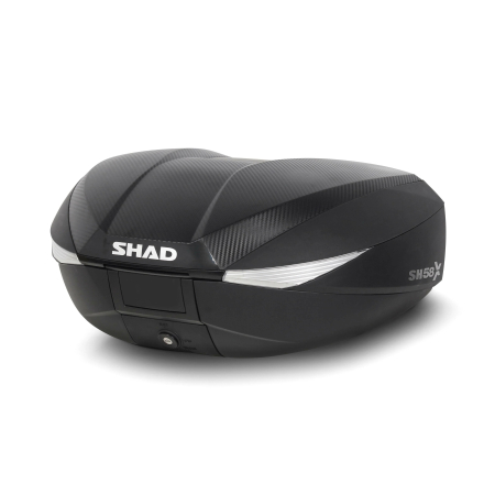 Top case SHAD SH58X D0B58206B Carbon (expandable concept) with PREMIUM lock and backrest [8]