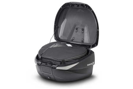 Top case SHAD SH58X D0B58206B Carbon (expandable concept) with PREMIUM lock and backrest [9]