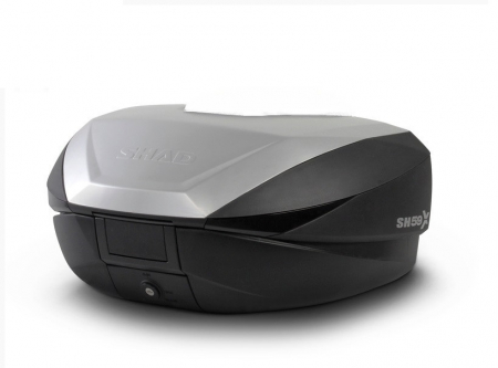 Piese moto - Top case SHAD SH59X D0B59200 negru cu capac de aluminiu (expandable concept) with PREMIUM SMART lock