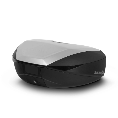 Top case SHAD SH59X D0B59200 negru cu capac de aluminiu (expandable concept) with PREMIUM SMART lock and backrest [1]