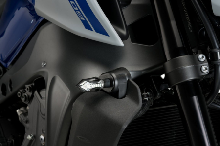 Piese moto - Turn lights plate supports kit PUIG 20867N Negru