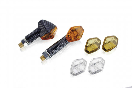Piese moto - Turn signals PUIG DIAMOND 2771T portocaliu short, homologated