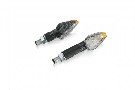 Piese moto - Turn signals PUIG PEAK 4493C carbon look short, homologated