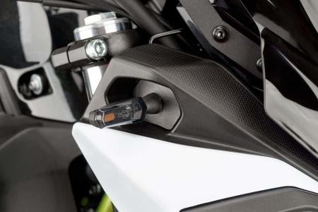 Piese moto - Turn signals PUIG STICK 9317N Negru front, homologated