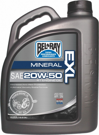 Piese moto - Ulei de motor Bel-Ray EXL MINERAL 4T 20W-50 4 l