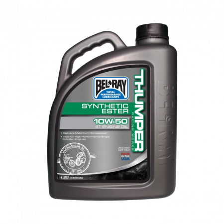 Piese moto - Ulei de motor Bel-Ray THUMPER RACING WORKS SYNTHETIC ESTER 4T 10W-50 4 l