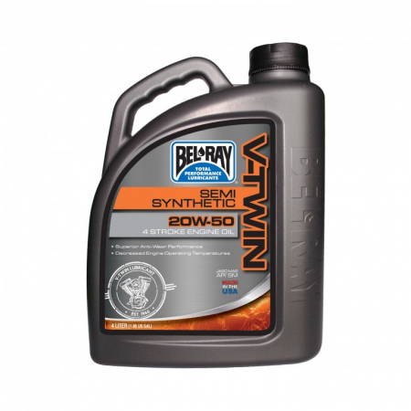 Piese moto - Ulei de motor Bel-Ray V-TWIN SEMI SYNTHETIC 20W-50 4 l