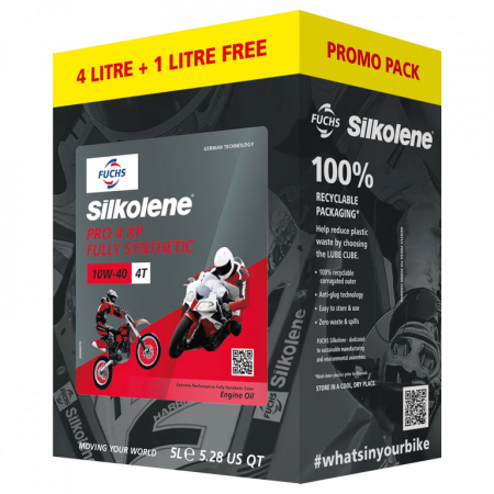Piese moto - Ulei de motor SILKOLENE PRO 4 10W-40 - XP 601009006 5 l