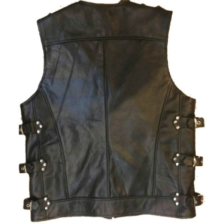 Vesta de piele moto Lynx Night King [1]