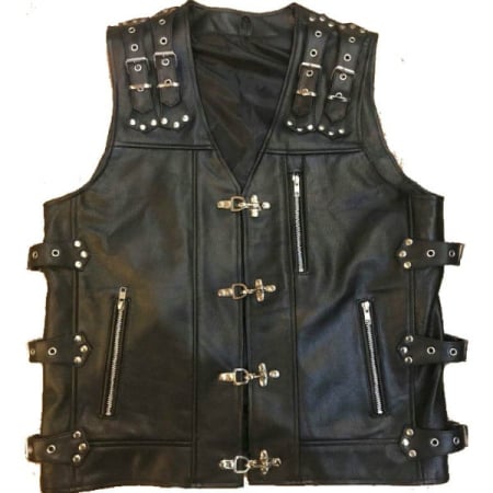 Echipamente - Vesta de piele moto Lynx Night King