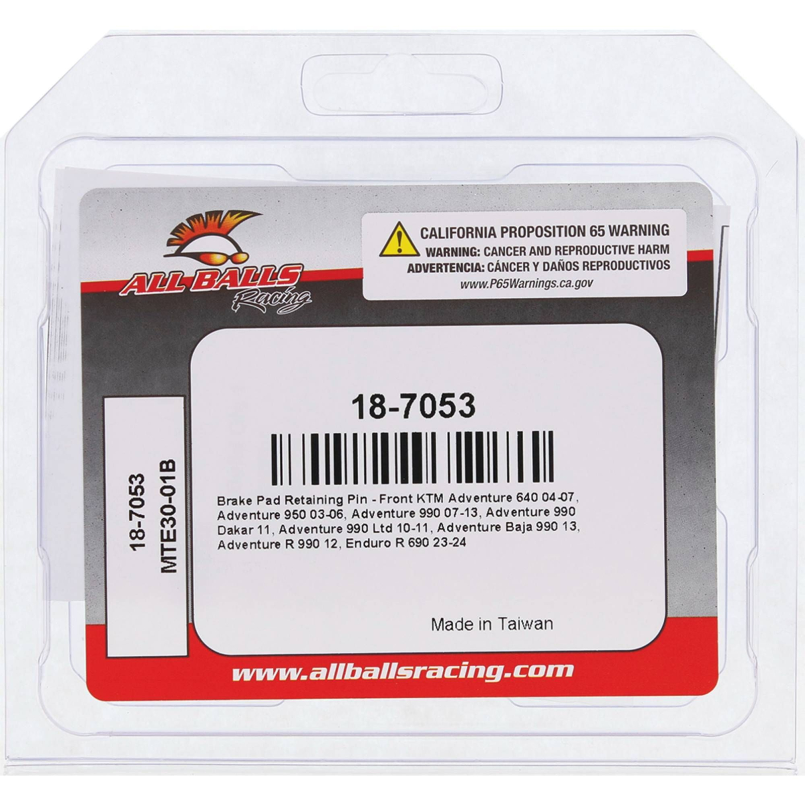 ALL BALLS 18-7004 Kit Perno Blocco Pastiglie Freno: Aftermarket USA