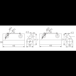 5C-56 * Contact magnetic aplicabil NC pentru usi de metal [2]