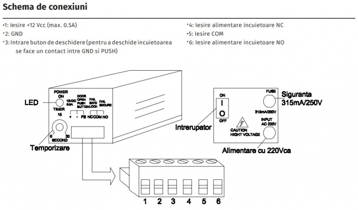 ABK-901-12-3 * Sursa de alimentare liniara pentru control acces 12Vcc/3A cu carcasa metalica inoxidabila [5]