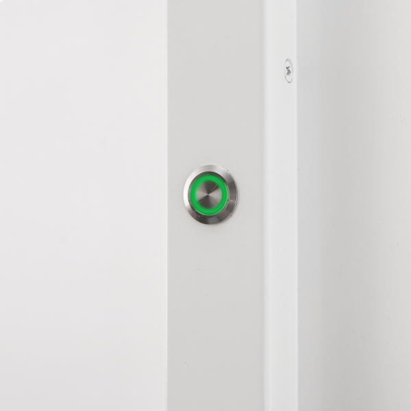 ATOM-22(PB) * Electromagnet pentru usi cu profil din aluminiu sau PVC, cu  deschidere la exterior, buton de iesire incastrat [2]