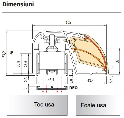 DORCAS-PF1-PROFAST * Kit de securizare usi cu doi electromagneti de 300kgf, pentru  usi cu deschidere la interior [3]