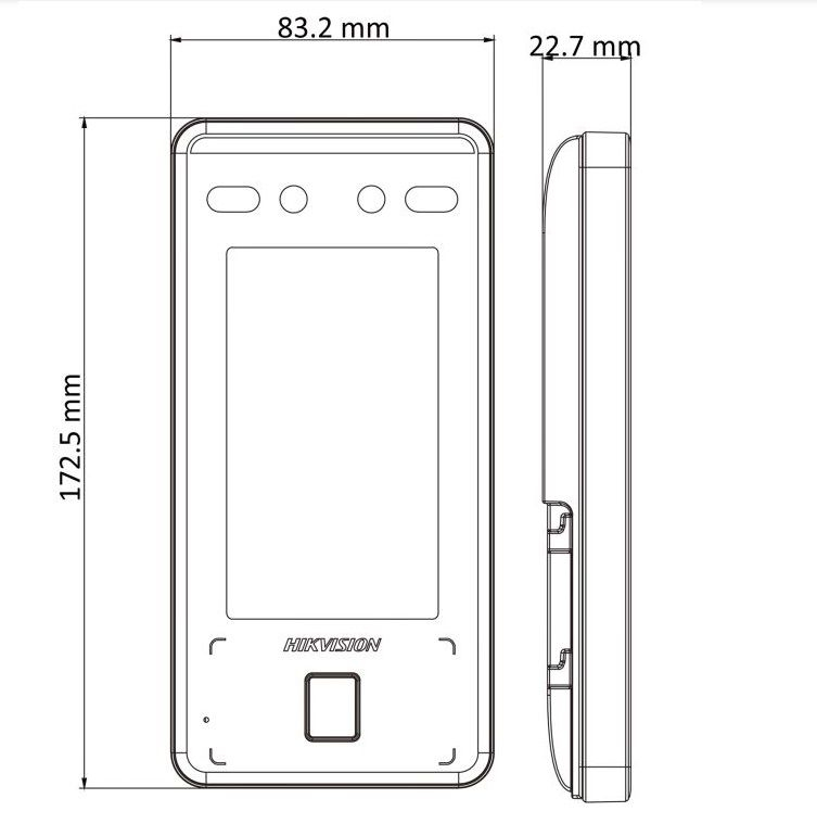 DS-K1T341AMF-S * Terminal de access control, recunoastere faciala si amprenta, Mifare [2]