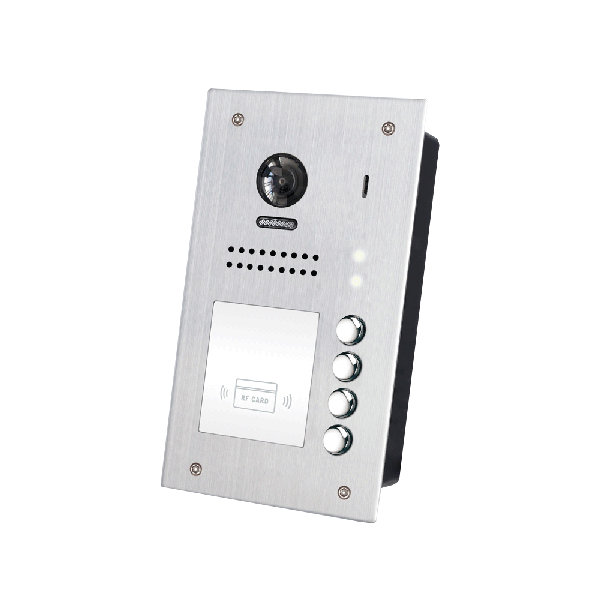 DT607F-ID-S4(v2) * Panou video color de apel exterior, cu conexiune pe 2 fire, camera WIDE ANGLE 170°, pentru patru abonati, control acces RFID [1]