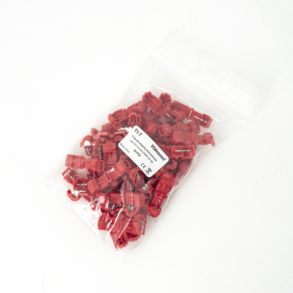 ET-T1-T(50) * Conector tip T pentru imbinarea cablurilor litate AWG 22–18, 0.5~1mm², pachet 50 bucati [3]