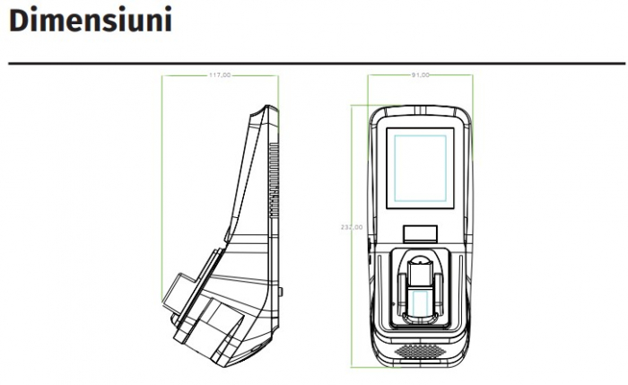 FV350-ID * Controler de acces multi-biometric cu functie de pontaj, cu recunoastere vene, cititor de amprente, cititor de proximitate si cod PIN [4]