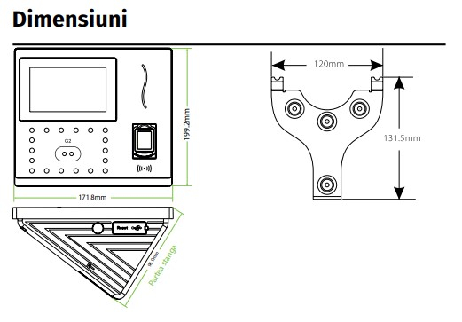 G3 * Terminal de pontaj si control acces cu identificare faciala, amprenta si RFID [6]