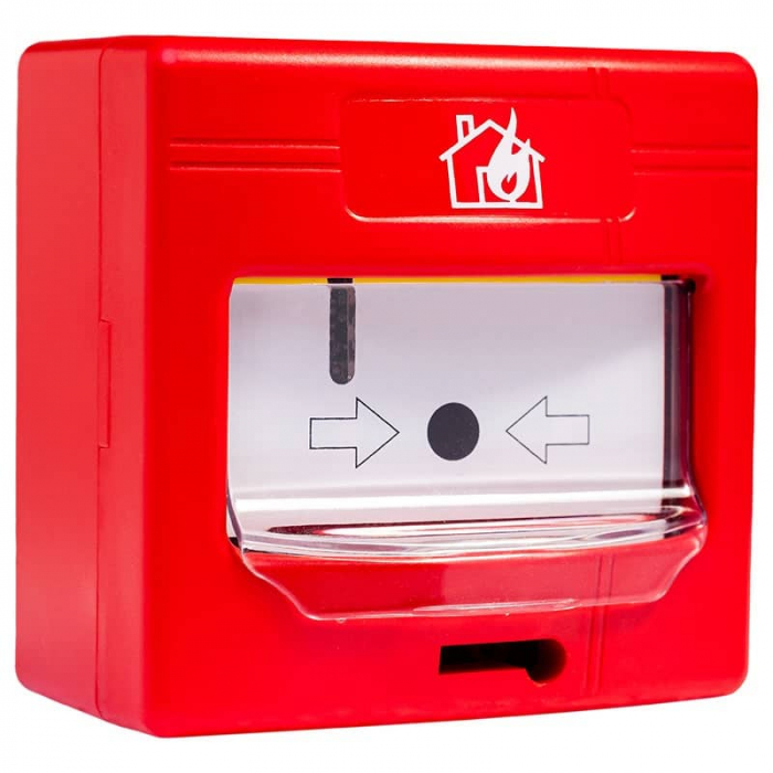 GFE-MCPE-AI * Buton avertizare incendiu adresabil, utilizare in interior, CONTINE IZOLATOR DE BUCLA, culoare rosie [1]