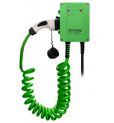 GS322T2GC-SV * Statie de incarcare fixa, alimentare trifazata, 380V/32A, 22 kW, cu cablu de alimentare spiralat si mufa Type 2 [1]
