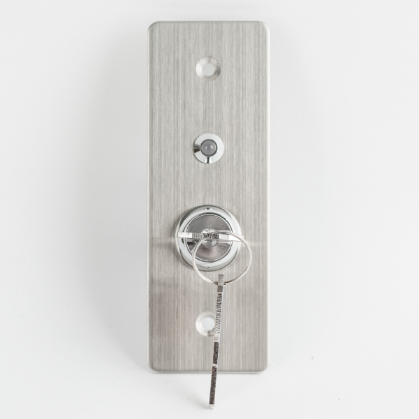 KY-C-SS-2-rdgn * Buton de iesire incastrat cu carcasa, cu cheie, cu led, tamper [1]
