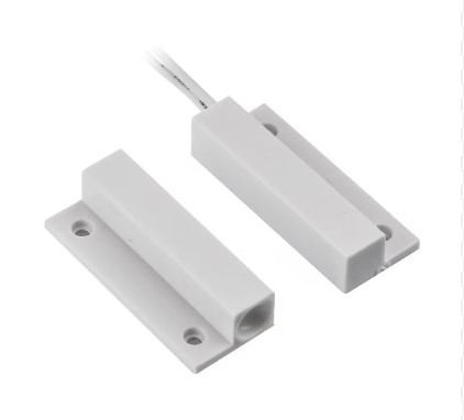 MS-14S * Contact magnetic cu montaj aparent, montare cu banda adeziva, CE&ROHS APPROVED. Culoare alba [1]