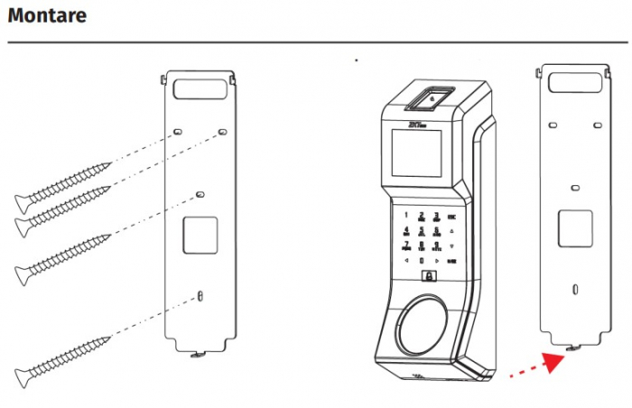 PA10 * Terminal de control acces si pontaj standalone cu amprente, palma, carduri RFID si cod numeric (PIN) [5]
