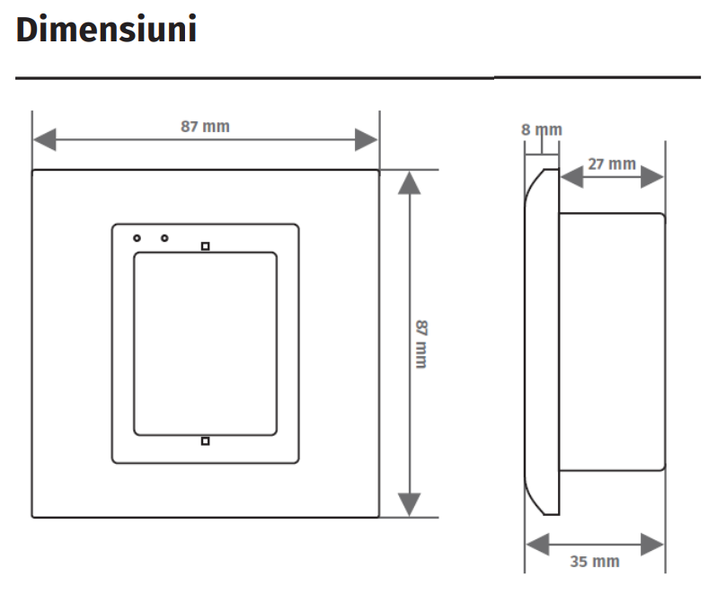 QR-R100S * Scaner coduri QR, cod de bare cu cititor RFID MF 13,56MHz, comunicatie Wiegand si RS485 [3]