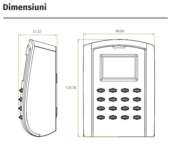 RFAP-103 * Controler stand-alone cu pontaj, tastatura si cititor de proximitate incorporat (125KHz) [6]