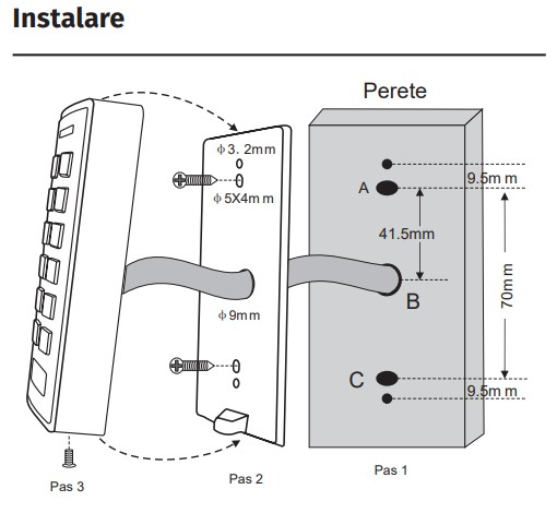 SK2-RX * Cititor de proximitate EM/HID/Mifare si tastatura [3]