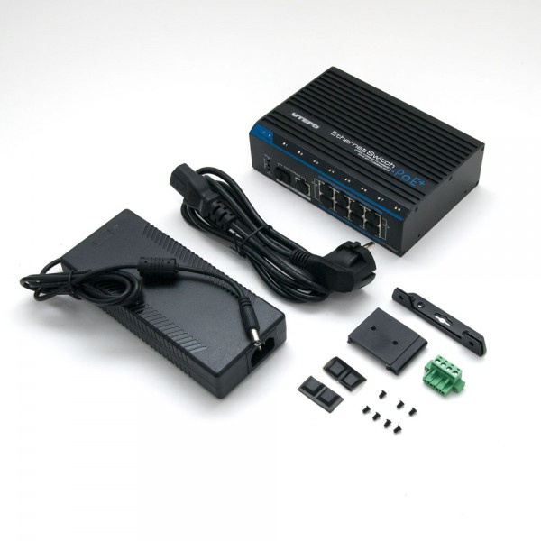 UTP7208E-POE-A1 * Switch industrial 8 porturi downlink  10/100Mbps POE+, 2 porturi gigabit uplink SFP si Ethernet [2]