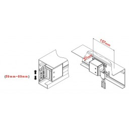 YES-80 * Electromagnet aplicabil pentru usi automate, cu LED [3]