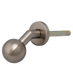 YH-D45R * Set manere cu clanta  tubulara si buton fix la 45°, cu rozete rotunde [1]