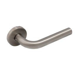 YH-D45R * Set manere cu clanta  tubulara si buton fix la 45°, cu rozete rotunde [2]