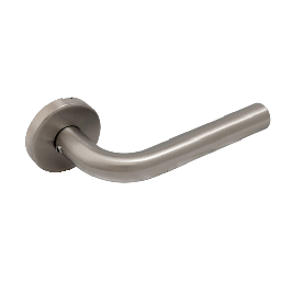 YH-D90R * Set manere cu clanta  tubulara si buton fix drept, cu rozete rotunde, ax 90 [1]
