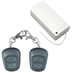Telecomenzi/Receptoare - ACS-126R * Set de radio comanda la 500m, cu doua canale. Contine un receptor cu doua relee si doua telecomenzi cu 2 butoane (cod saritor)
