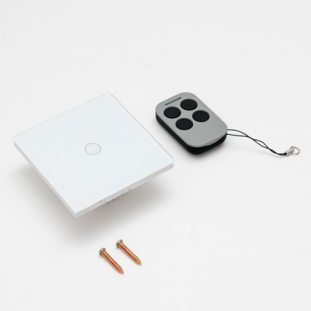 Smart Home - AJ-TSB-01-bk * Intrerupator simplu cu actionare la atingere (touch) si telecomanda RF, negru