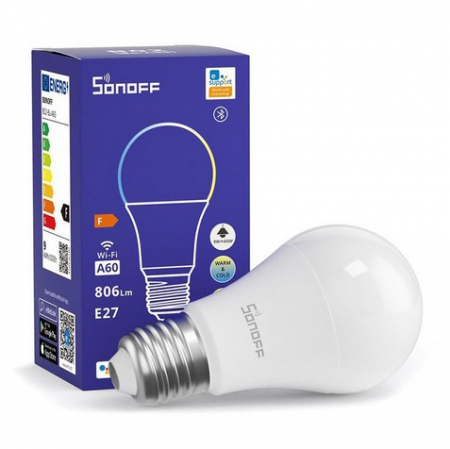 Smart Home - BEC INTELIGENT SONOFF CU LED B02-BL-A60 * Bec LED  cu WiFi: lumina  ajustabila (rece 6500K sau calda 2700K), putere 7W 806lm