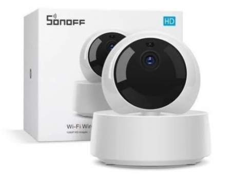 Camere video - Camera WIFI SONOFF GK-200MP2-B * Camera video IP WiFi SONOFF, pentru miscare la interior, miscare PAN-TILT, rezolutie FullHD 1920x0180 pixeli